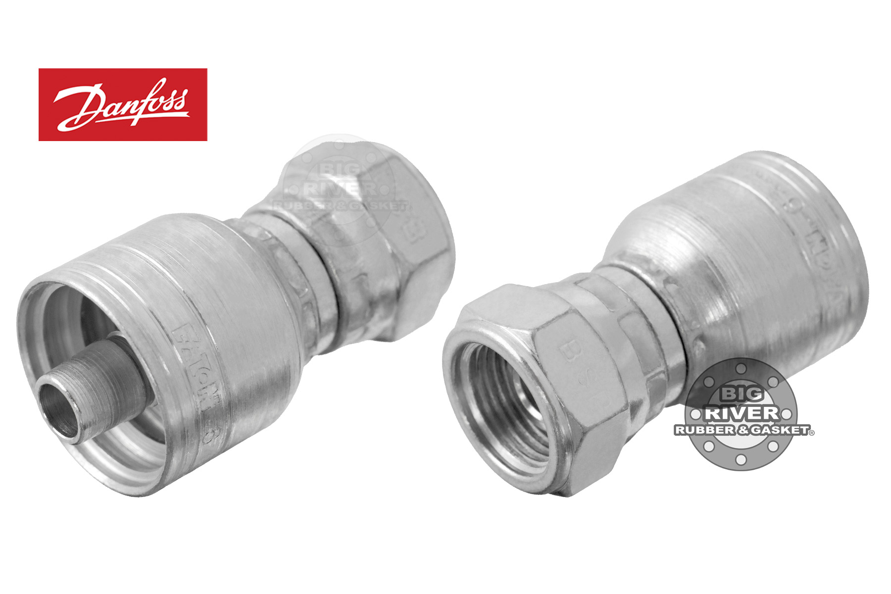 Raccordo A Crimpare Eaton Aeroquip TTC, Modello 1AA4PS4, In Acciaio, Finitura Zinco-nichel