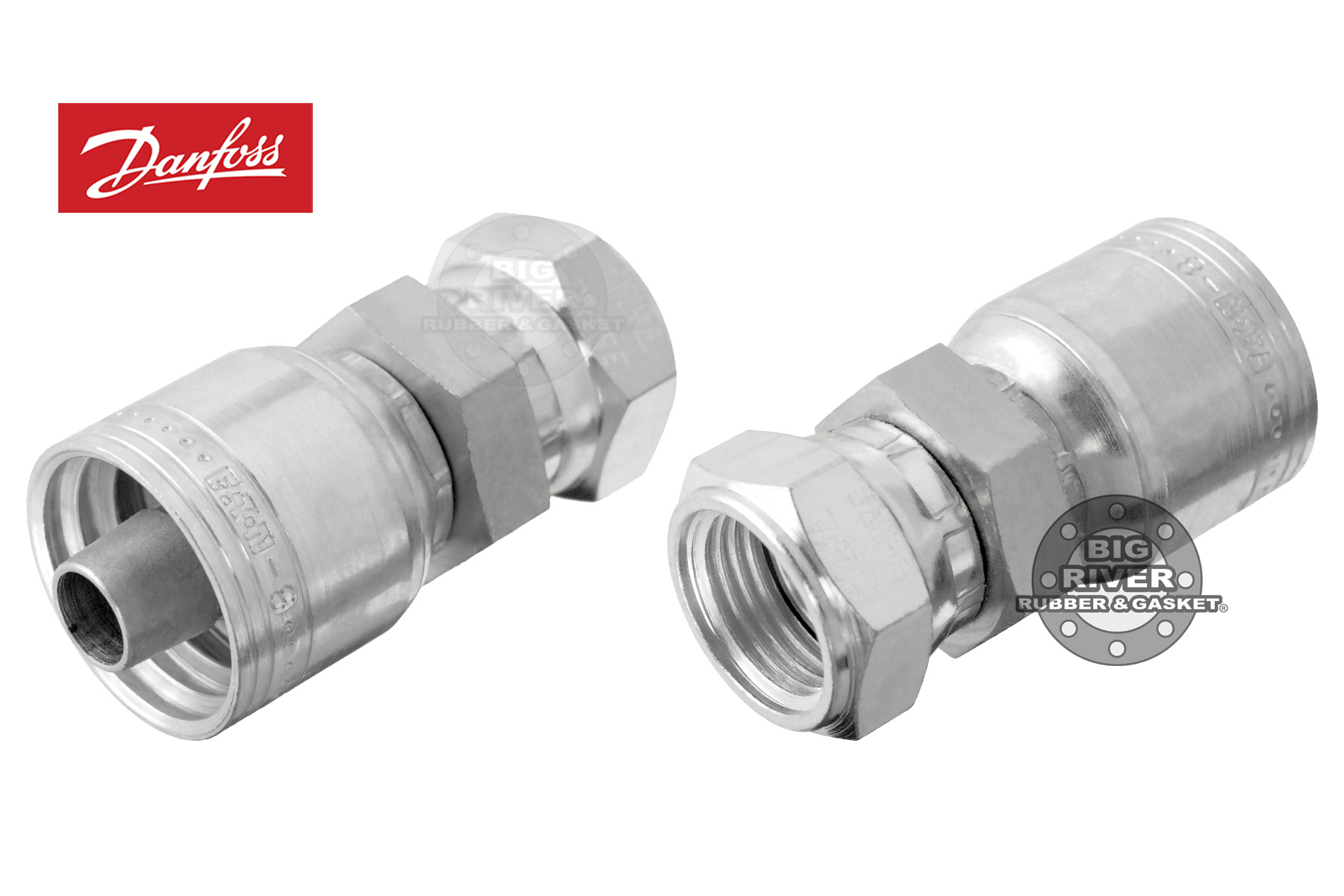 (JF) 1A8JF8 Danfoss Aeroquip Female JIS 30° Flare Swivel Straight TTC