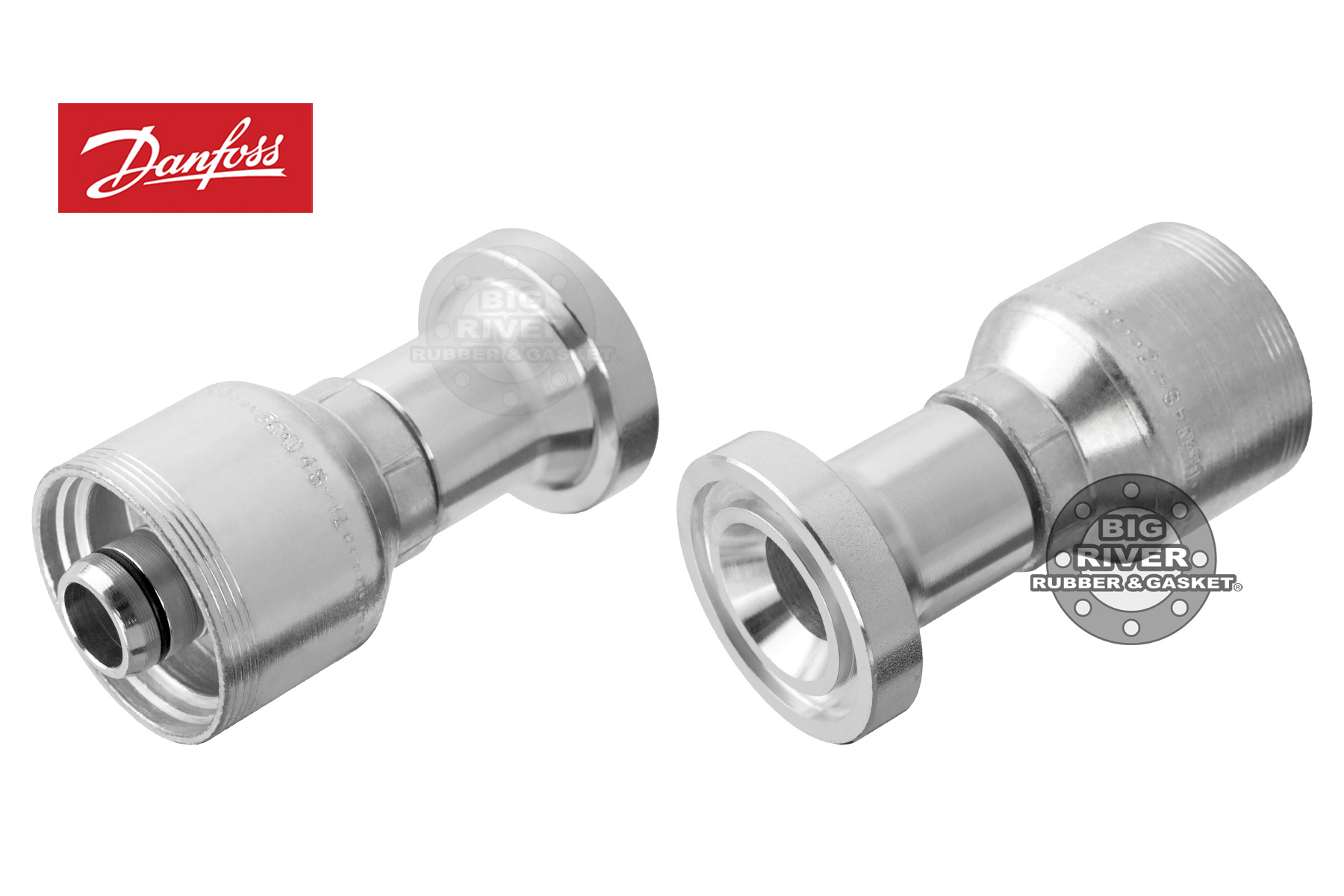 (FH) 4S16FH12 Eaton SAE Code 62 Flange Straight TTC Crimp Fitting Big River Rubber & Gasket