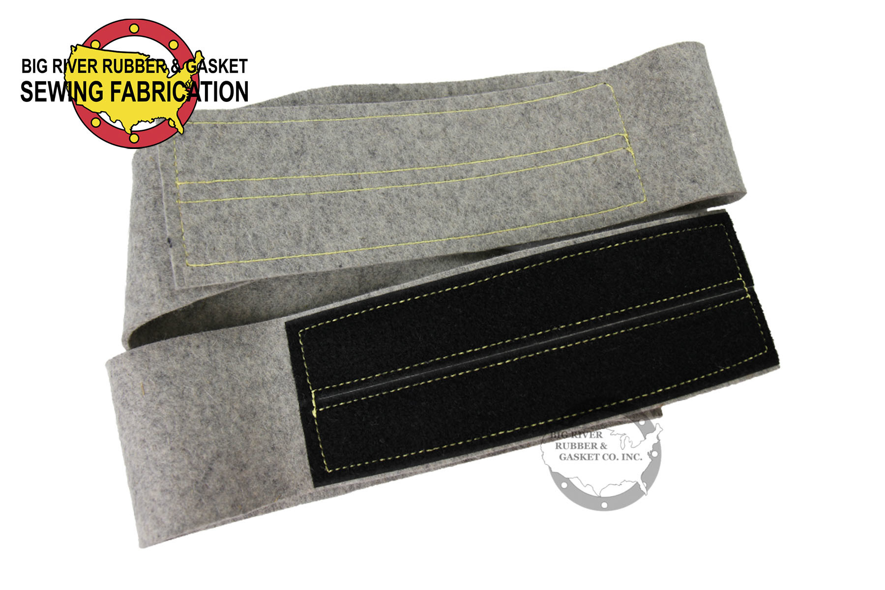 Felt Strips with Sewn Velcro Straps Big River Rubber & Gasket