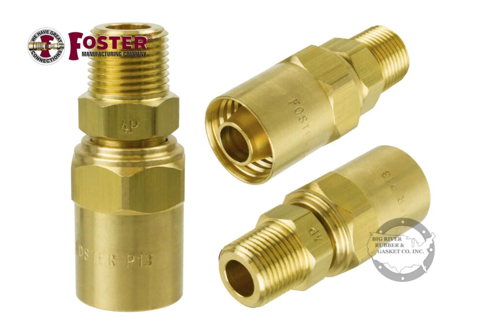 4P13 Foster Reusable Non Swivel Hose Fitting Big River Rubber & Gasket