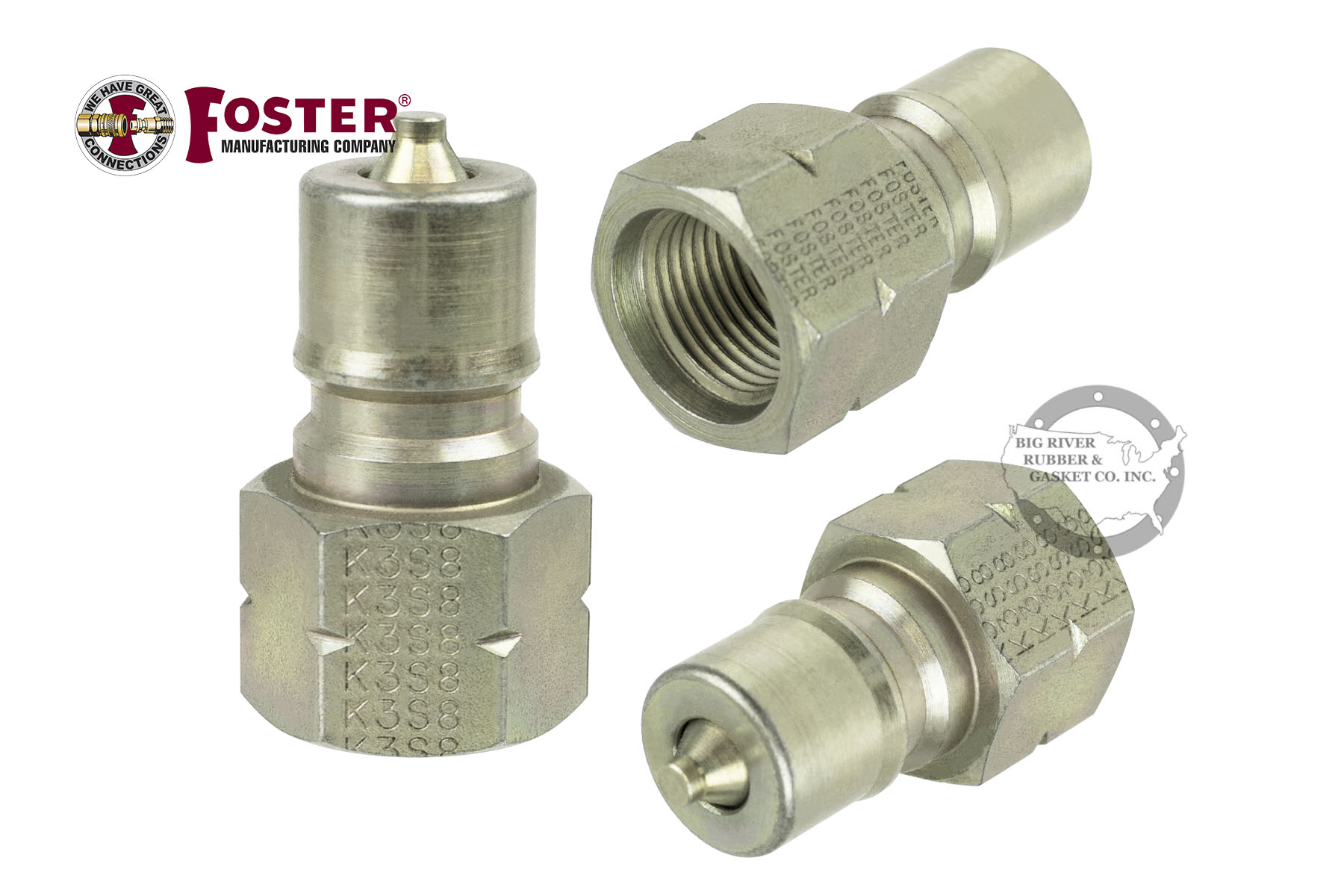 3 8 Quick Connect Fittings Foster FHK Series 1/4