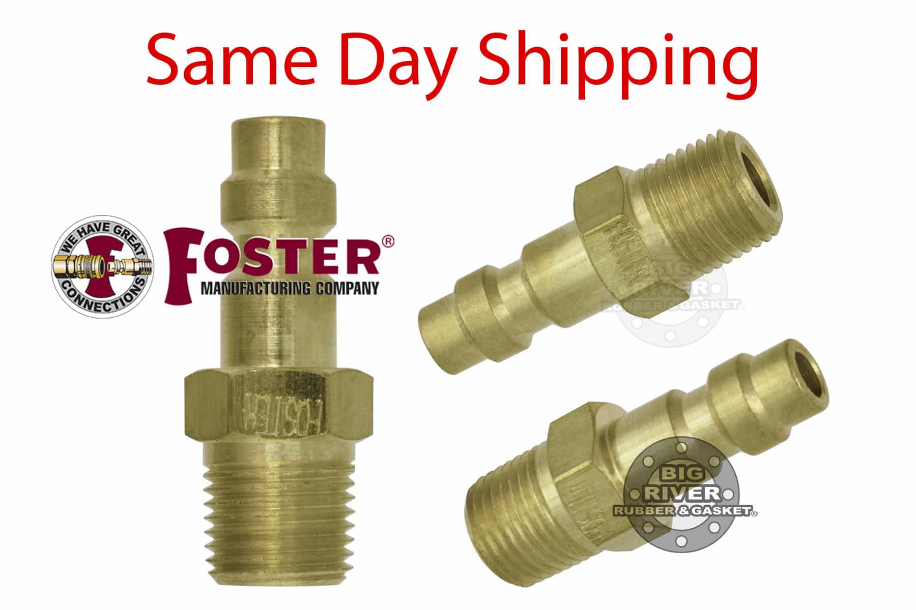 222B Foster One Way ShutOff 2 Series 1/8″ Male Thread Plug Big