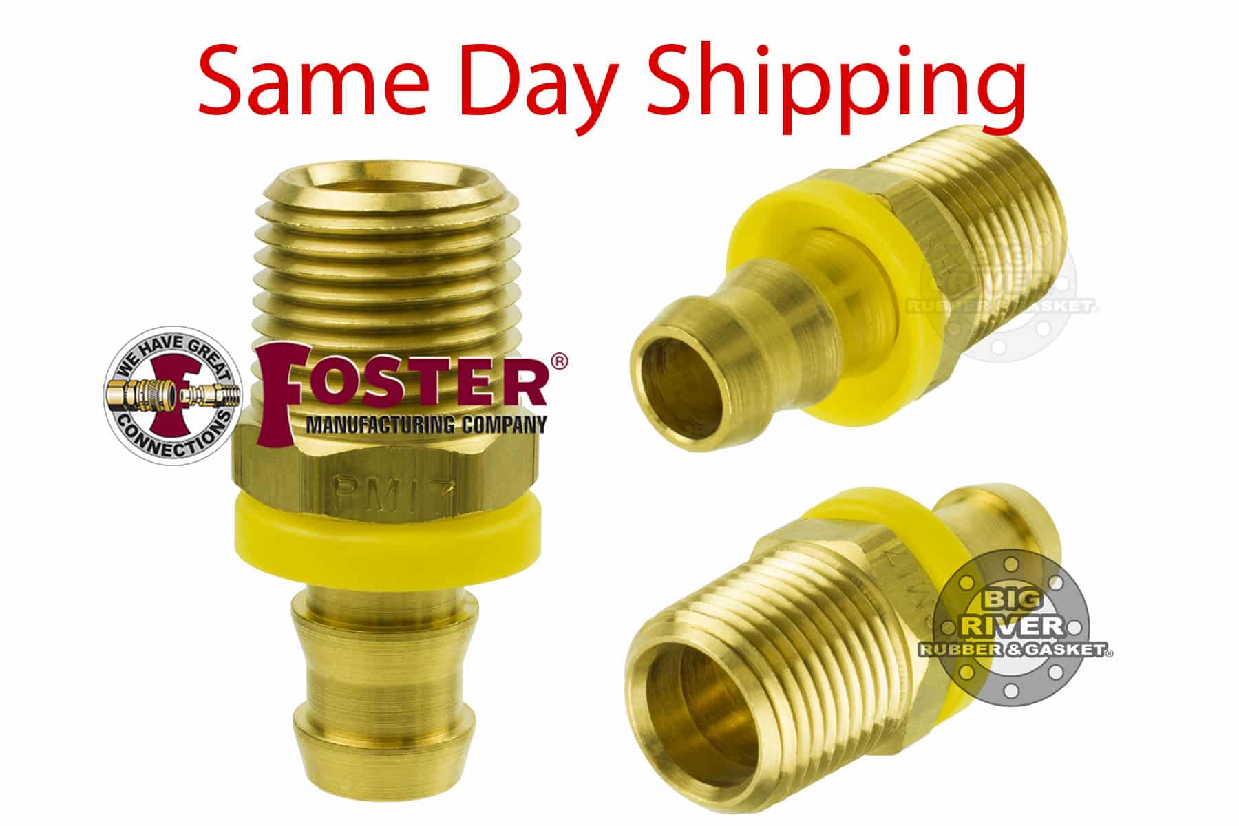 PM17 Foster Male PushOn Hose Fitting Big River Rubber & Gasket