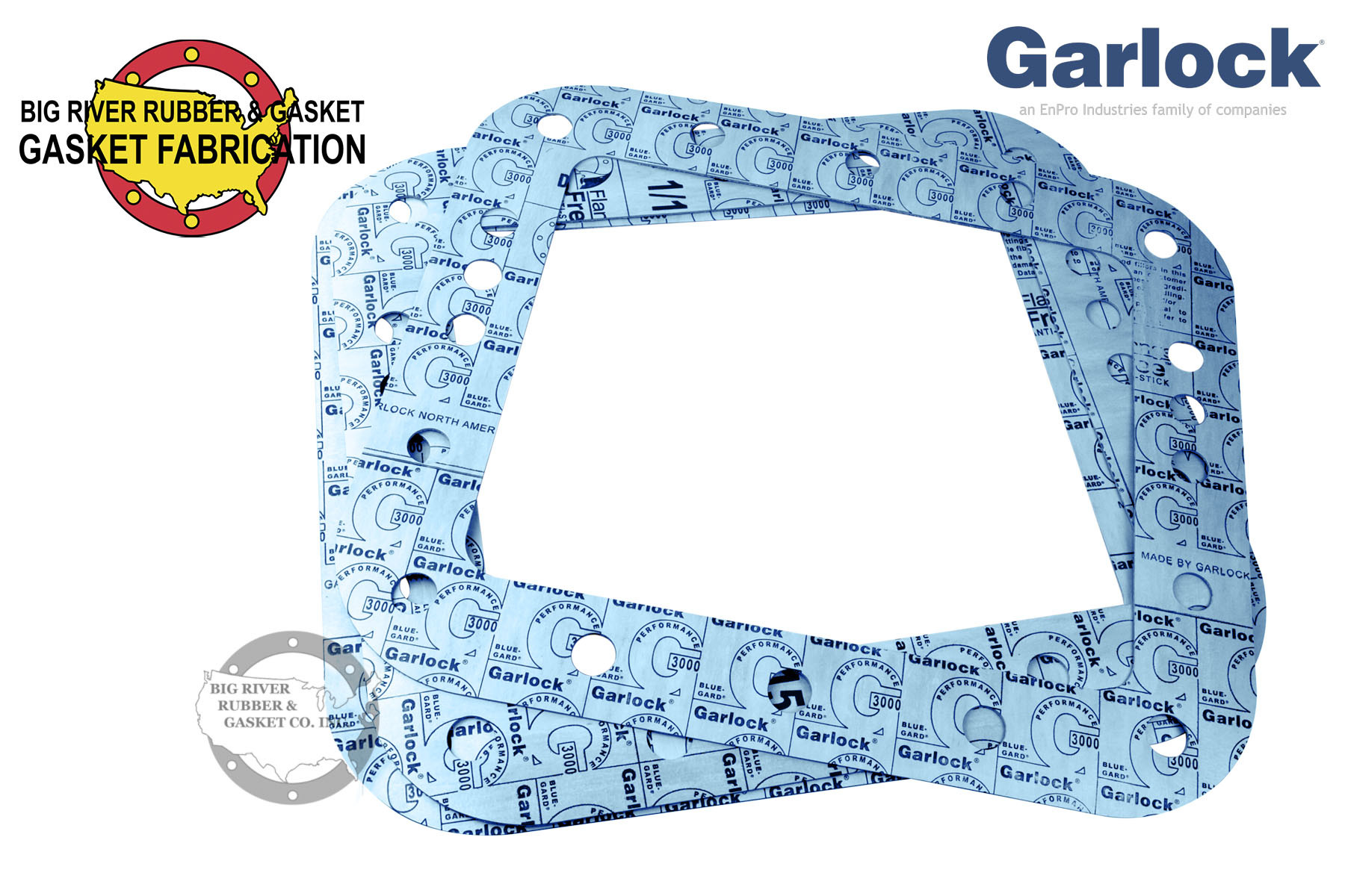 Garlock® BlueGard® Style 3000 Gasket 1/16″ Thick Big River Rubber