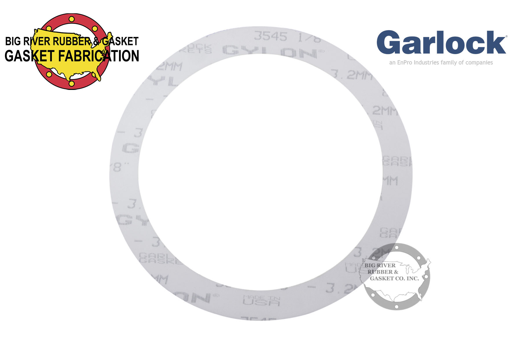 Garlock® Gylon® Style 3545 Gasket Big River Rubber & Gasket