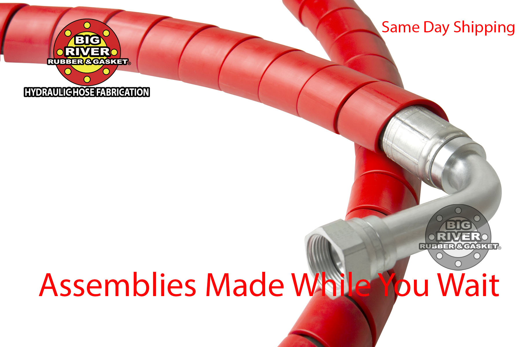 Hydraulic Hose Assembly with FJ/FJC Ends Big River Rubber & Gasket