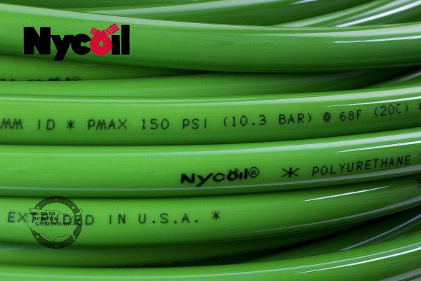 nycoil, nycoil tubing, green tubing, green polyurethane tubing,e