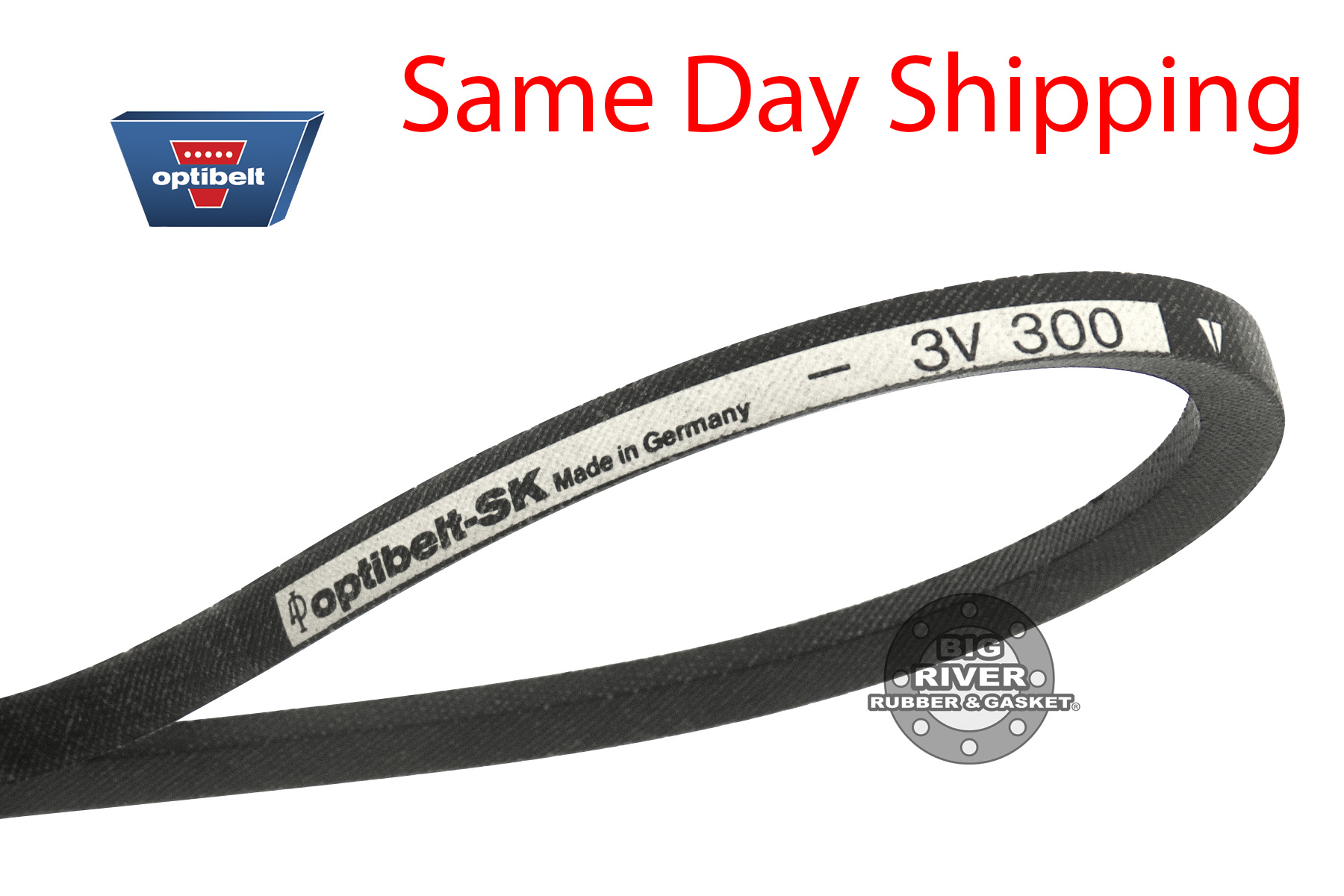 Cinghia Industriale Trapezoidale OPTIBELT 3V250 – 3/8 X 25 Pollici, In Corda Poliestere