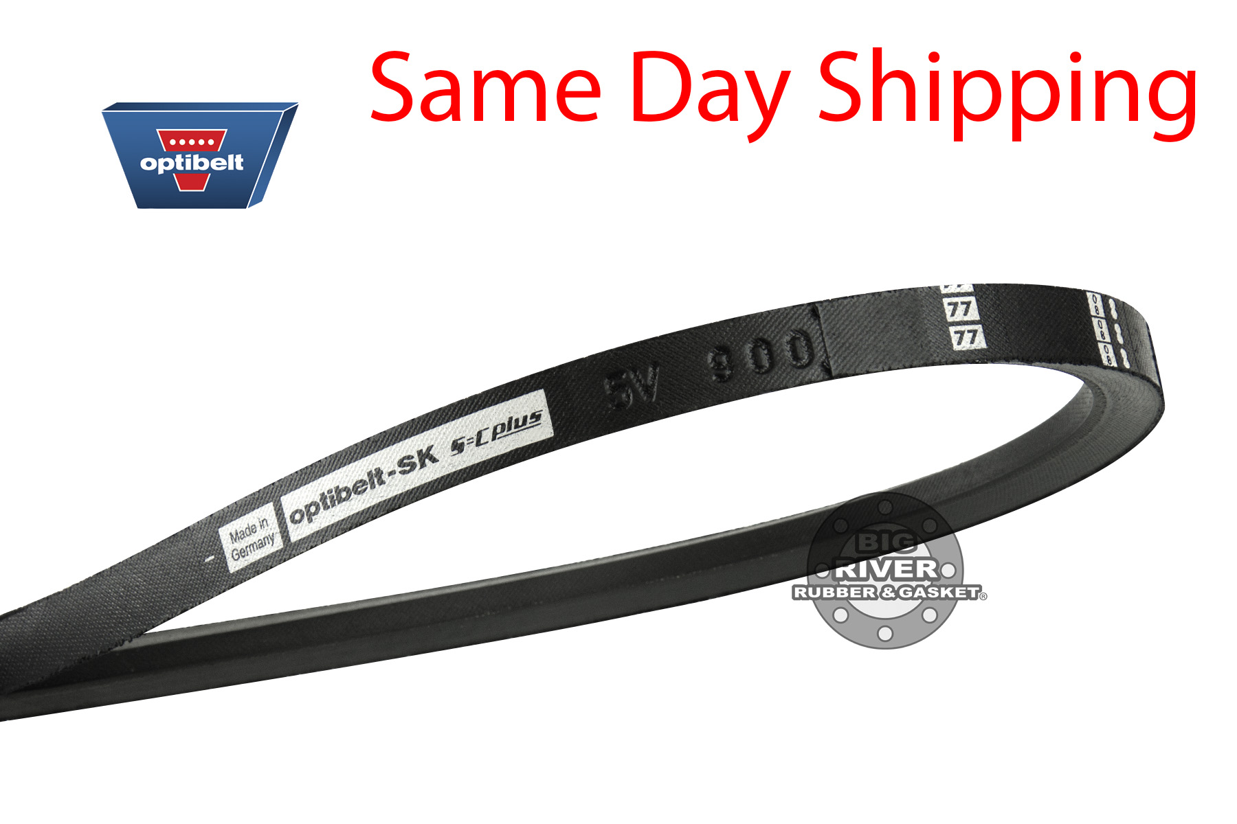 Certified D&D DURA-PRIME 5V900/06 Banded V-Belt 5/8 X 90in OC 6 Band 42876