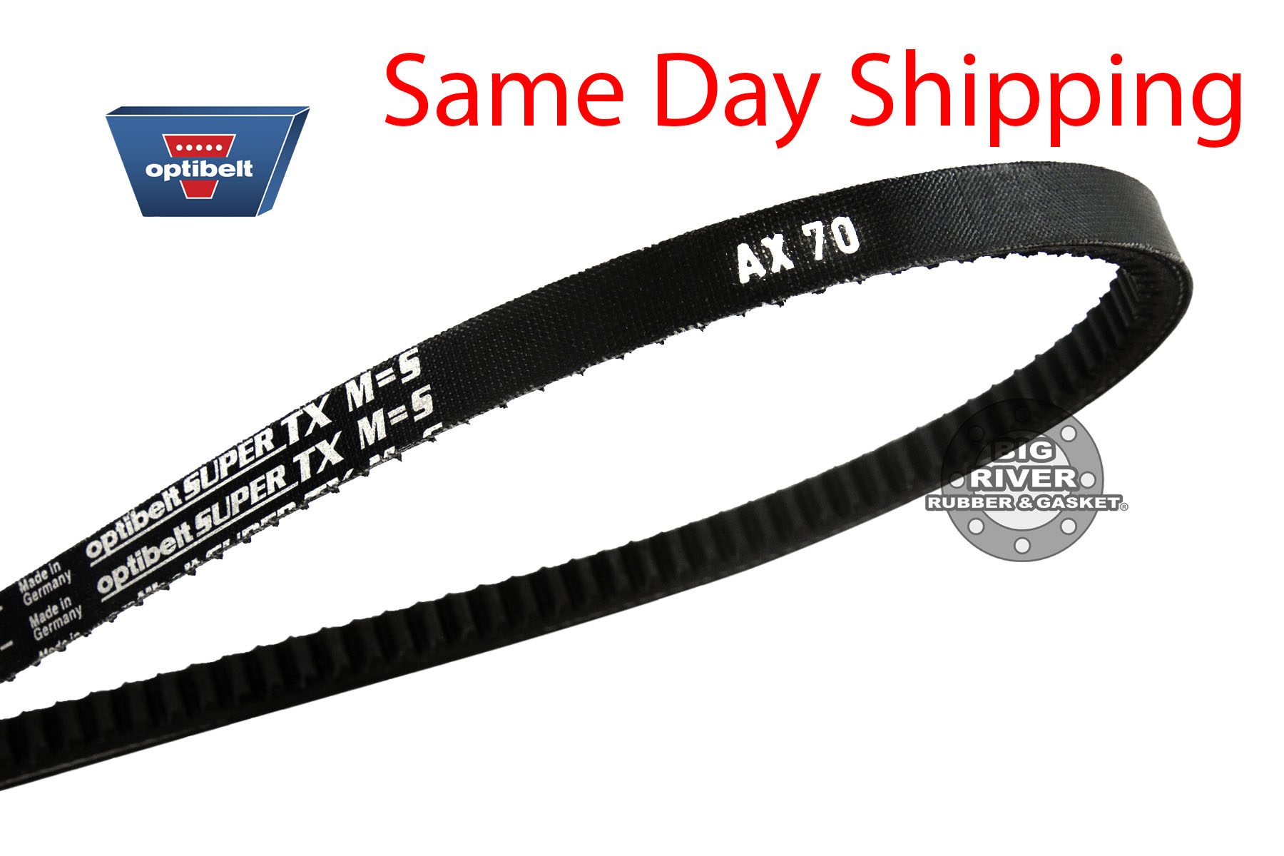 D&D PowerDrive AX70 Cogged V-Belt – 1/2 X 72 Inch, Heavy Duty