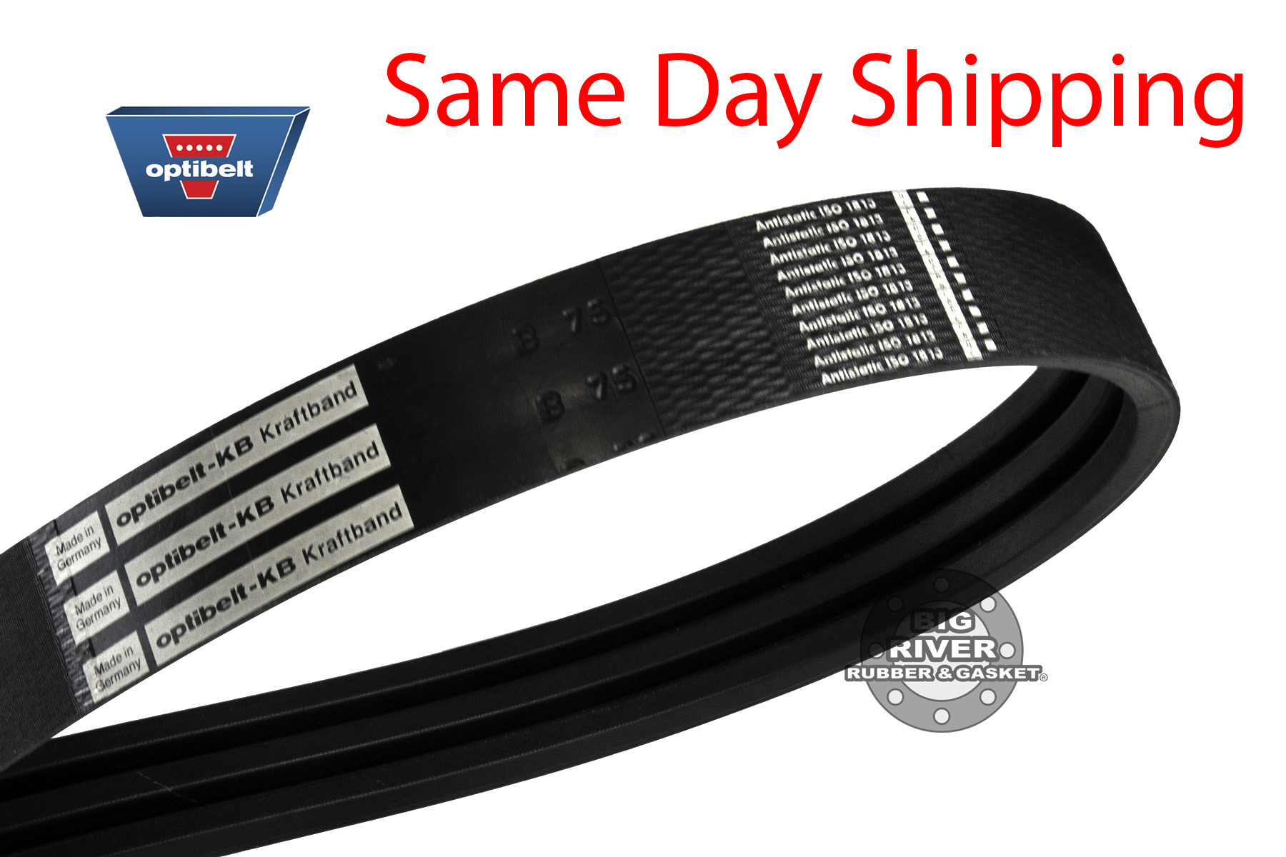 3/B75 Banded VBelt Optibelt Big River Rubber & Gasket