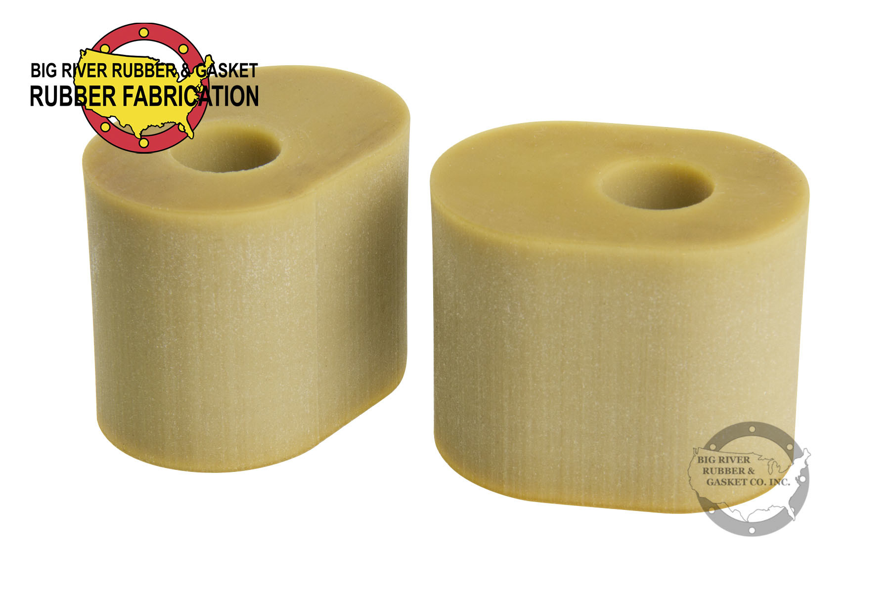 Pure Gum Rubber Bushings 2″ Thick Big River Rubber & Gasket