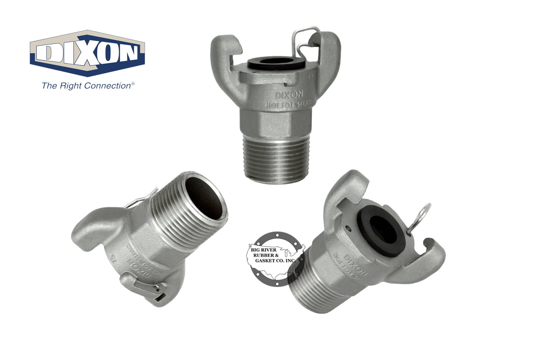 Dixon Air King™ Male NPT End Stainless Steel RAM12 Big River Rubber
