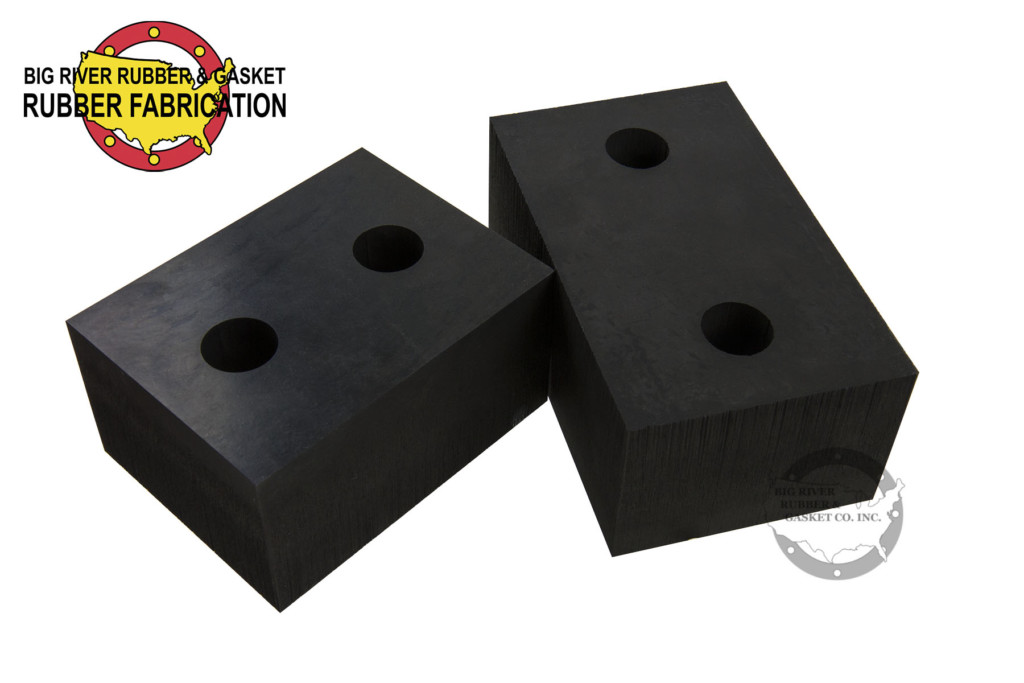 Rubber Blocks 2″ Thick  Big River Rubber & Gasket