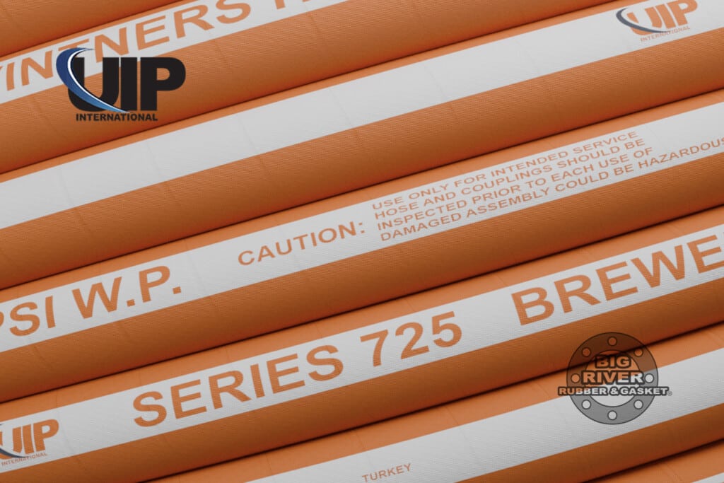 UIP International Series 725 Brewers and Vintners Discharge Hose, Orange and White