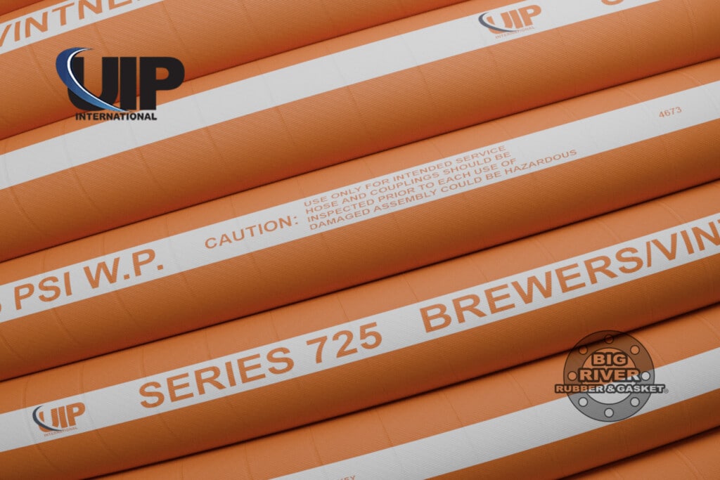 UIP International Series 725 Brewers and Vintners Discharge Hose, Orange and White