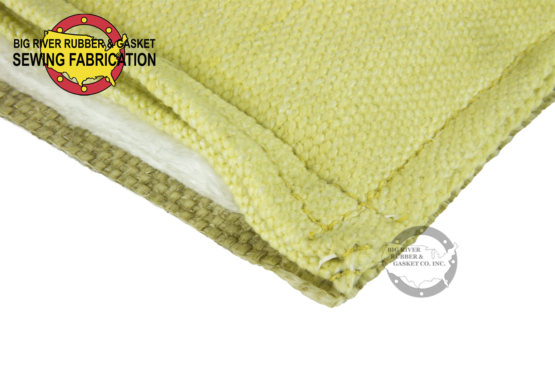 Sewn Aramid Fiber Abrasion/Heat Resistant Pad Big River Rubber & Gasket