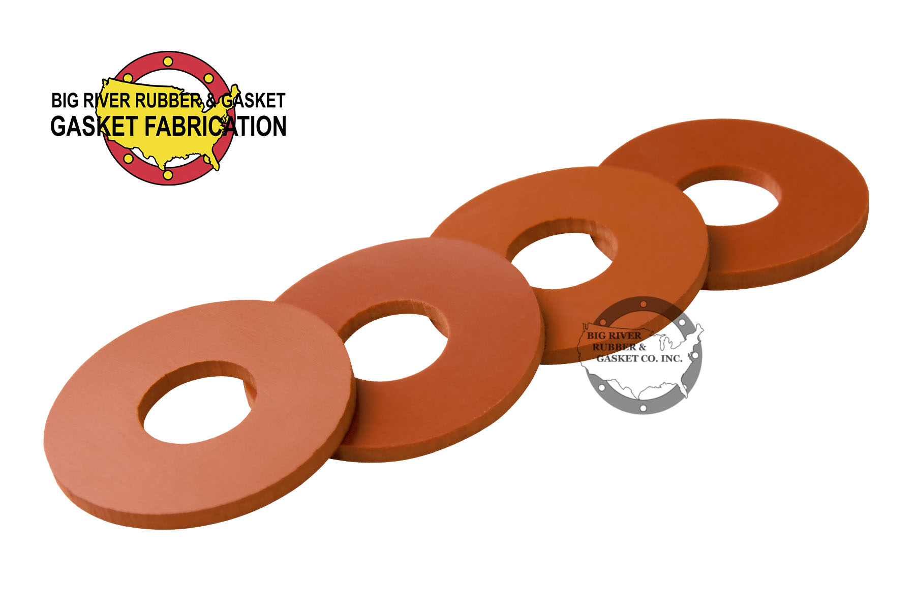 Silicone Washers, Gaskets 2 x .75 x 1/8 Big River Rubber & Gasket