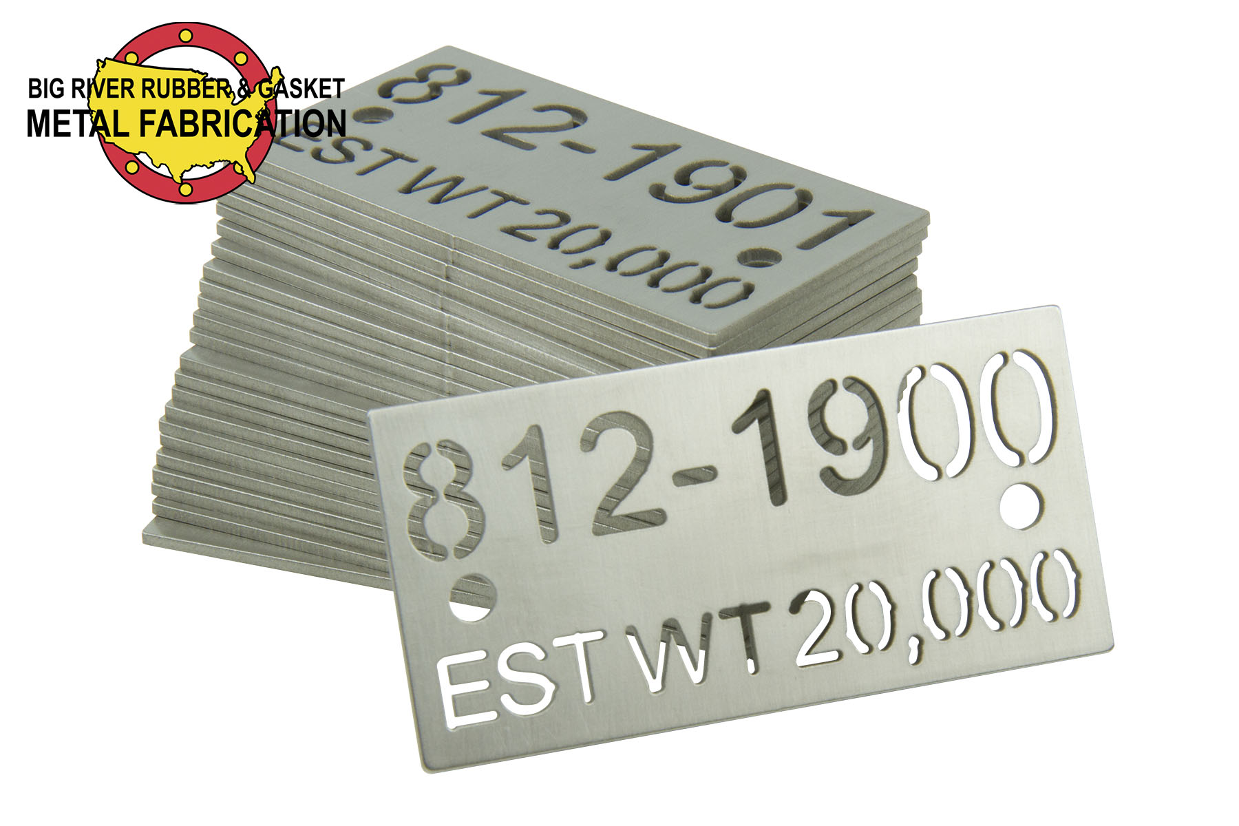 Custom Stainless Steel Tags | Big River Rubber & Gasket